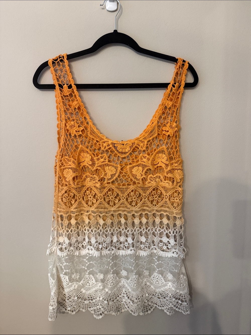 Crochet Ombre Tunic 100% cotton size L